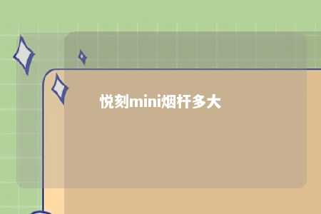 悦刻mini烟杆多大