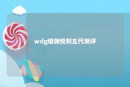 wdg烟弹悦刻五代测评